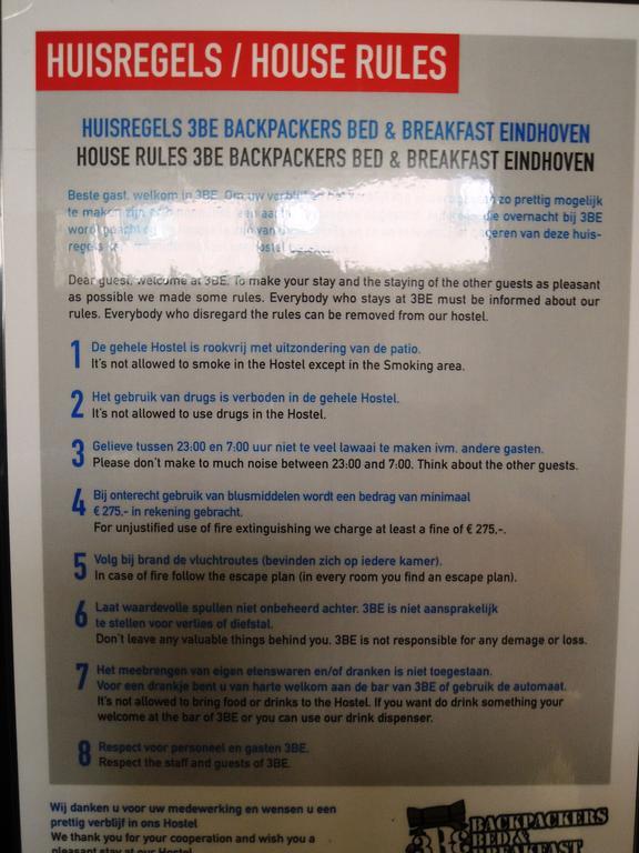3Be Backpackers Bed & Breakfast Eindhoven Room photo